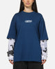 Carre Static Layered Long Sleeve T-Shirt Blue