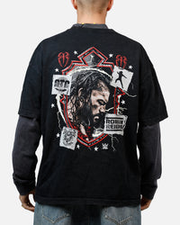 Culture Kings X WWE Roman Reigns Wrestlemania XLI Vintage T-Shirt Black Acidwash