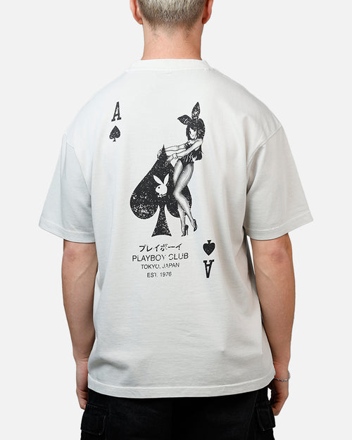 Playboy Aces Of Spades Boxy T-Shirt Lunar Rock