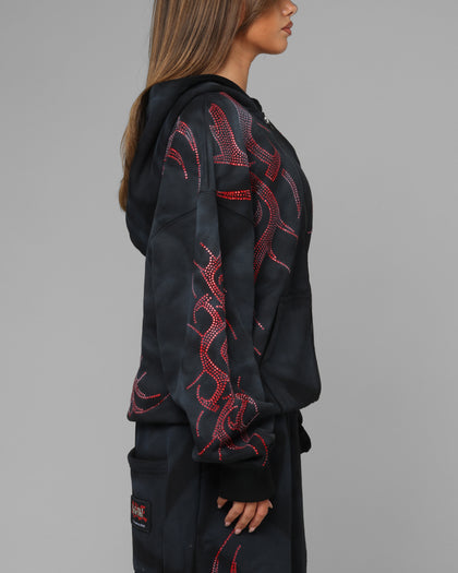 Loiter X Yu-Gi-Oh! Slifer Sky Dragon Zip Hoodie Black Wash