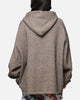 MNML Tonal Grain Knitted Hoodie Brown