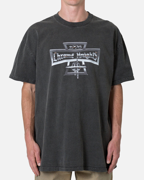 MNML Chrome Knights T-Shirt Washed Black