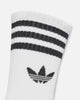 Adidas 3-Stripes Crew Socks 3 Pack White/Black