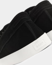 Saint Morta Hemisphere Suede Slip On Loafer Black/White
