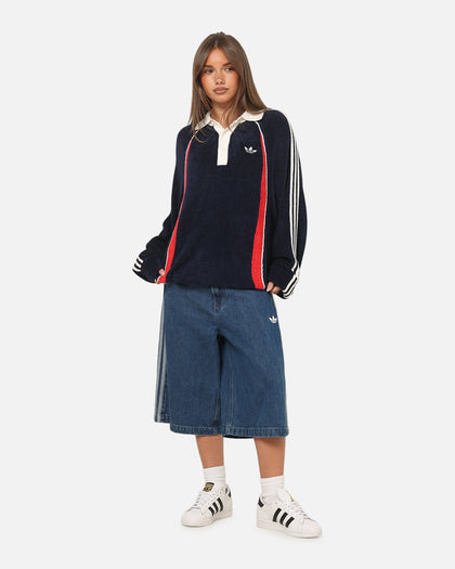 Adidas Retro Remix Teamgeist Long Sleeve Polo Night Indigo