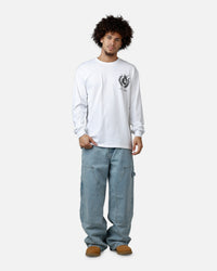 Culture Kings Smoke Long Sleeve T-Shirt White