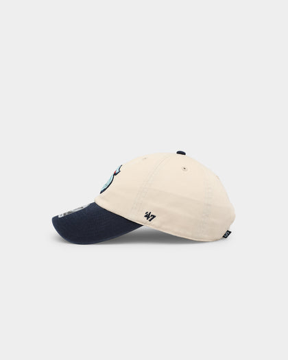 47 Brand Seattle Kraken Two Tone 47 Clean Up Strapback Natural