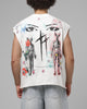 Loiter Hand Drawn Muscle T-Shirt Off White