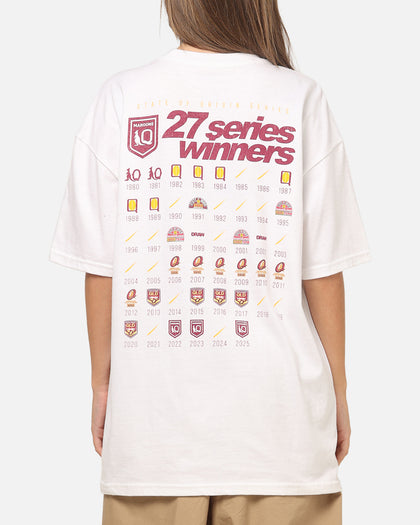 Mitchell & Ness Queensland Maroons 27 X Series Vintage T-Shirt White