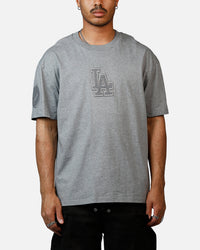 Pro Standard Los Angeles Dodgers Reverse French Terry T-Shirt Grey
