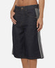 Adidas  Adicolor Jorts Mid-Rise Straight Leg Firebird Shorts Indigo Denim