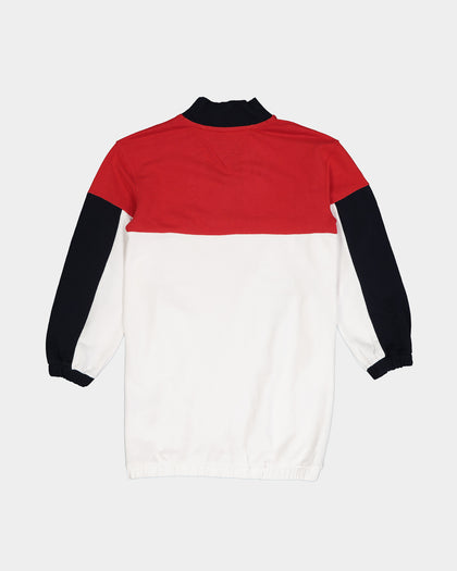 Tommy Hilfiger Kids' Colourblock Sweat Dress Red White Blue