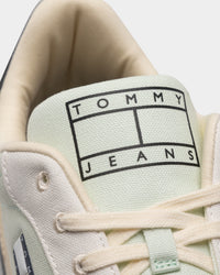 Tommy Jeans Basketball Canvas Mixed Texture Trainers Ivory