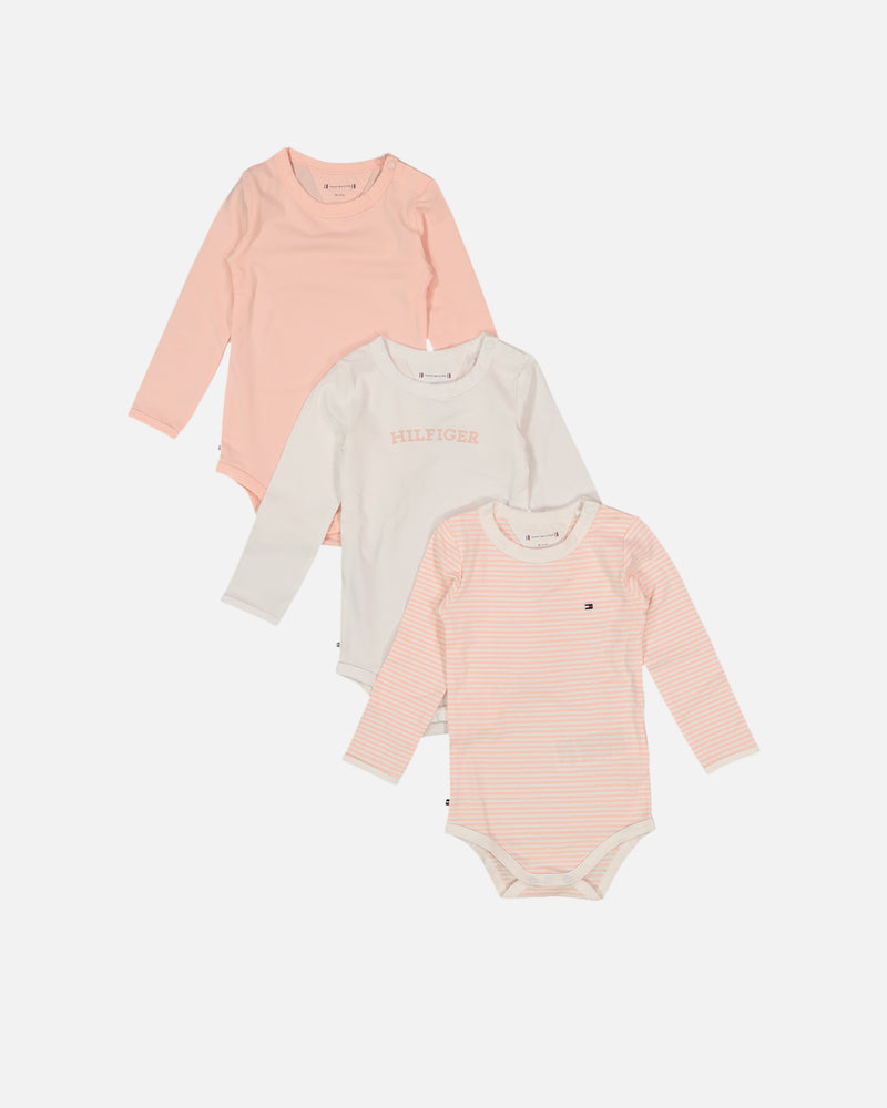 Tommy Hilfiger Infants' Baby Body 3 Pack Gift Box Pink Crystal