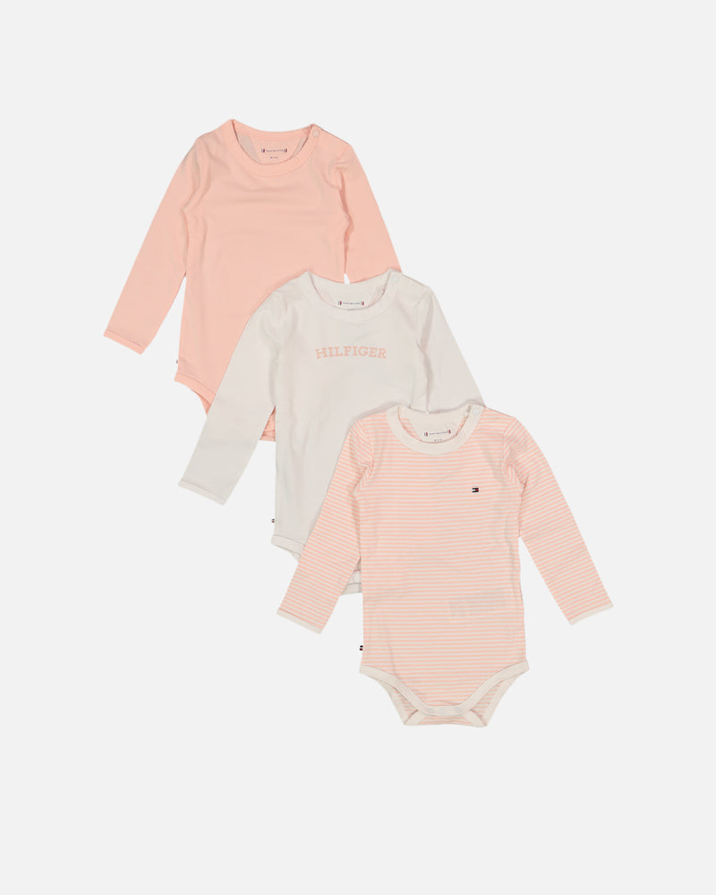 Tommy Hilfiger Infants' Baby Body 3 Pack Gift Box Pink Crystal