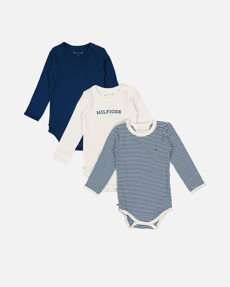 Tommy Hilfiger Infants' Baby Body 3 Pack Gift Box Deep Indigo