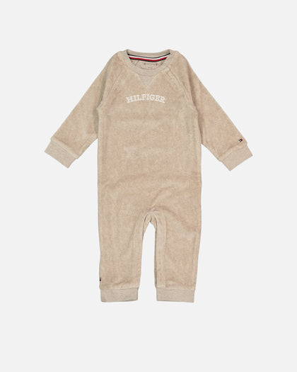 Tommy Hilfiger Infants' Baby Curved Monotype Coverall Merino Melange