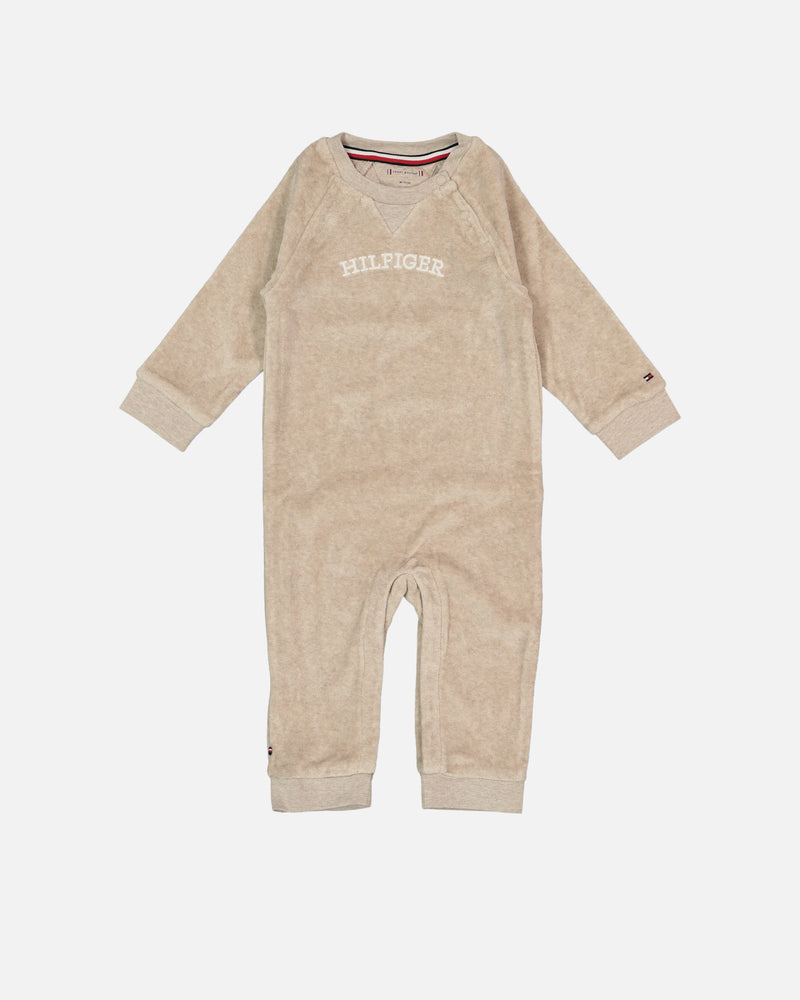 Tommy Hilfiger Infants' Baby Curved Monotype Coverall Merino Melange