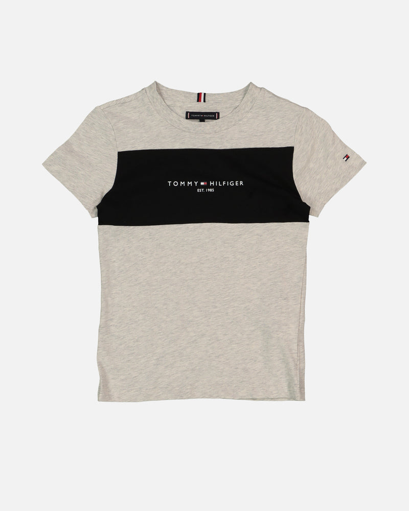 Tommy Hilfiger Kids' Colour Block T-Shirt New Light Grey