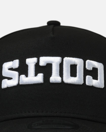 New Era Indianapolis Colts 'Upside Down Logo' 9FORTY A-Frame Snapback Black
