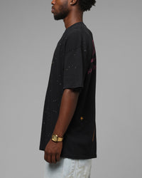 Loiter Melancholy T-Shirt Black Acidwash