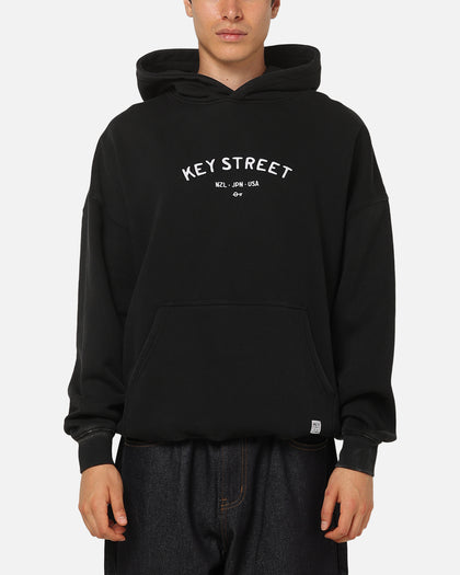 Key Street Low Standards Hoodie Black Acidwash