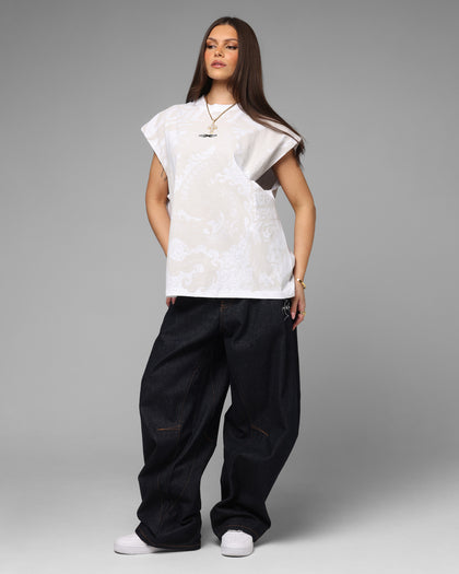 Loiter Sketch Book Muscle T-Shirt White