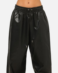 Jordan Women's Jumpman Flight Faux-Leather Pants Black