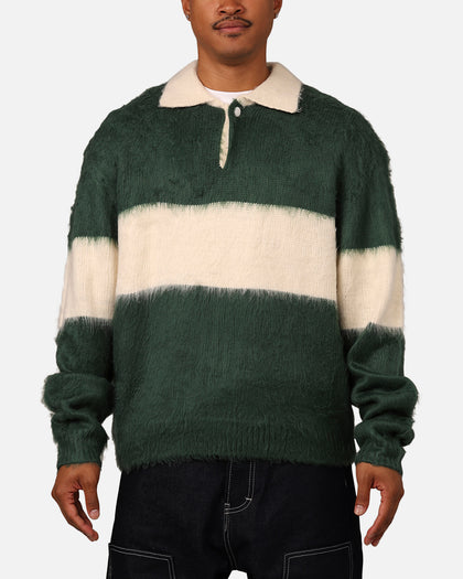 MNML Mohair Rugby Sweater Green/White