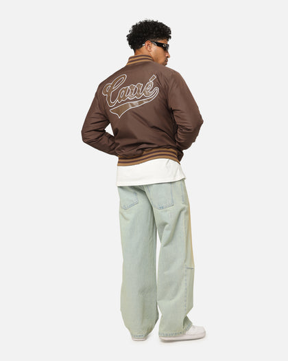 Carre Team Puffer Varsity Jacket Brown