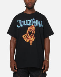 Jelly Roll Praying Neon T-Shirt Black
