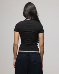 American Thrift Women's Longline Baby T-Shirt Black