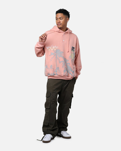 Lifted Anchors "Wimbledon" Henley Hoodie Dust Rose