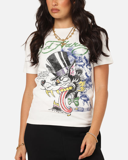 Ed Hardy Wolf Vintage T-Shirt Off White