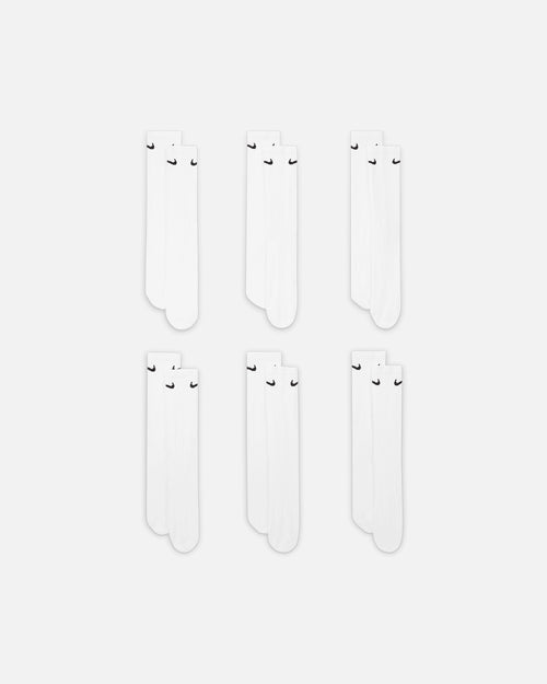 Nike Everday Cotton Cushioned Crew Socks 6 Pack White/Black