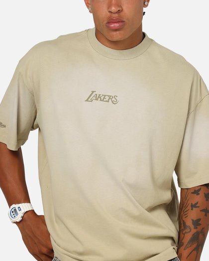 Mitchell & Ness Los Angeles Lakers Big Oversized Logo T-Shirt Gravel Stone