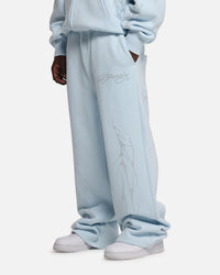Ed Hardy Cyber Rhinestone Track Pants Light Blue