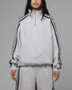 Loiter Hybrid Track Quarter Zip Grey Marle