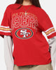 Mitchell & Ness San Francisco 49ers Waffle Mock Layer Long Sleeve T-Shirt Red
