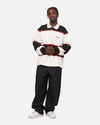 Carre Baseline Rugby Shirt Black Stripe