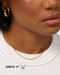Raising Hell Women's Customisable Twist Necklace Gold