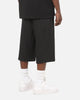 Carre Heritage Pleated Shorts Black Pinstripe