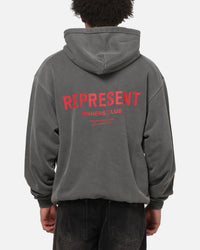 Represent Owners Club Hoodie Washed Black