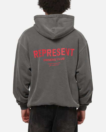 Represent Owners Club Hoodie Washed Black