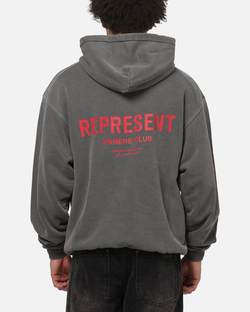 Represent Owners Club Hoodie Washed Black