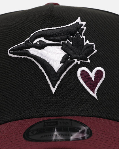 New Era Toronto Blue Jays 'Burgundy Hearts' 9FORTY A-Frame Snapback Black/Maroon