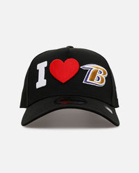 New Era Baltimore Ravens 'Love' 9FORTY A-Frame Snapback Black