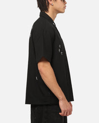 Saint Morta Credo Linen Button Up Shirt Black