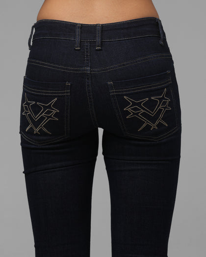Loiter Women's Shibuya Low Rise Jeans Indigo Denim