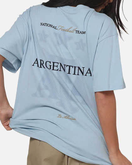 Majestic Athletic Argentina Halftone Crest T-Shirt Argentina Blue